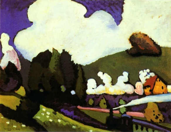 Landscape near Murnau with a Locomotive