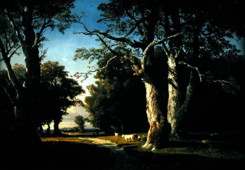 Landscape with Trees and Cattle