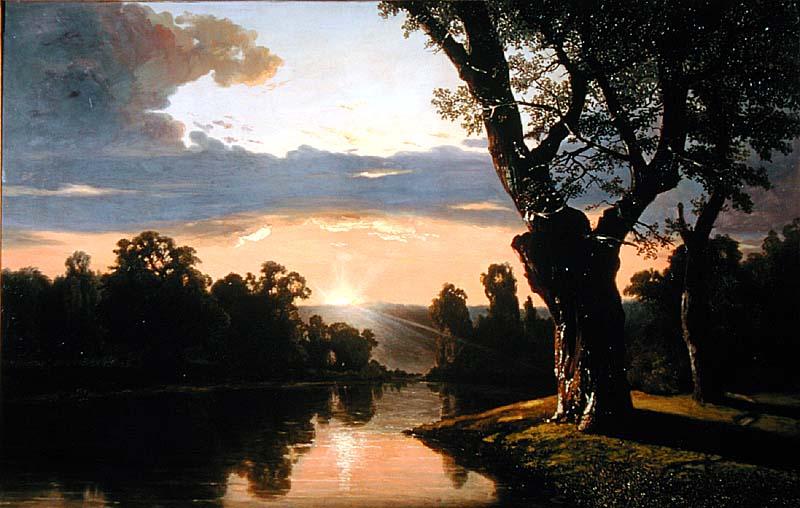 Landscape with river and trees