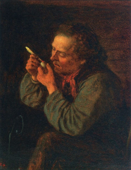 Lighting His Pipe