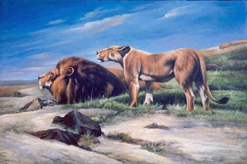 Lion Paintings N001