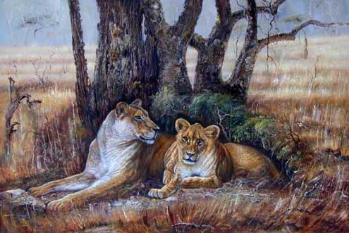 Lion Paintings N020