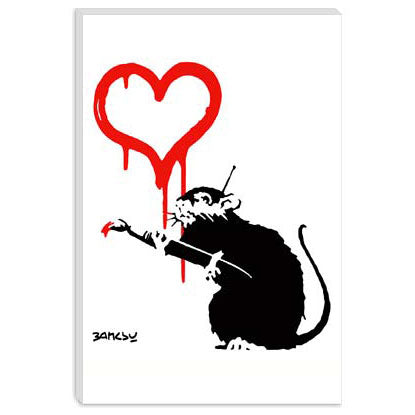 Banksy Love Rat Artwork