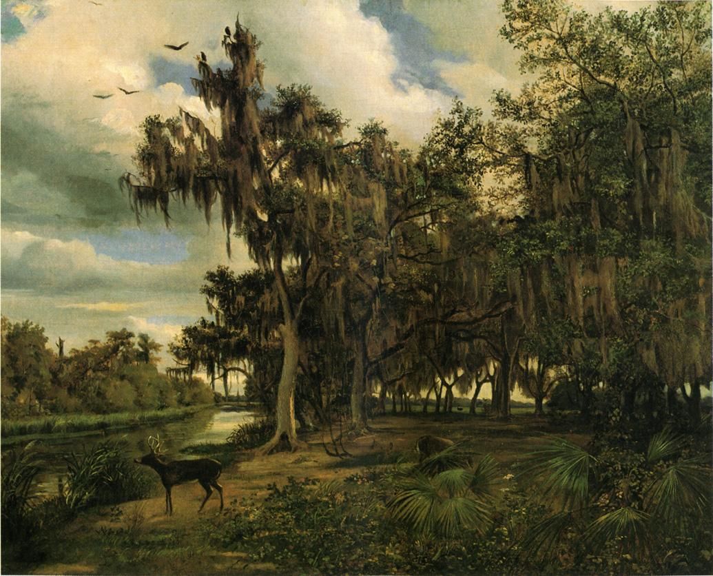 Lowland Landscape With Deer