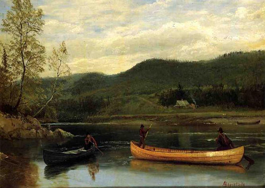 Man in Two Canoes