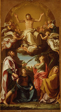 Christ with Saints Julian and Basilissa, Celsus and Marcionilla