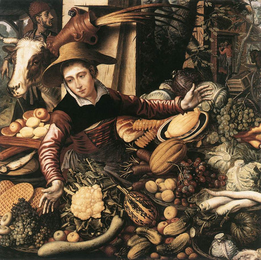 Market Woman with Vegetable Stall 1567