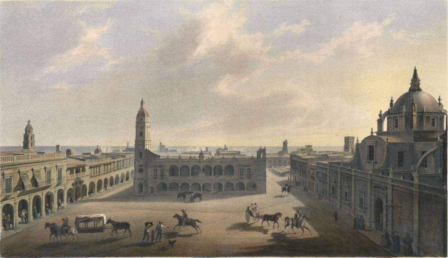 View of the main plaza of Veracruz, Mexico