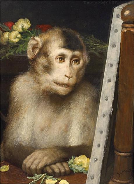 Monkey Viewing a Painting