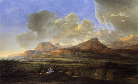 Mountainous Landscape with Traveling Herdsmen