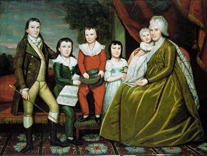 Mrs Noah Smith and Her Children 1798