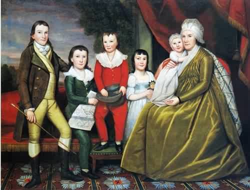 Mrs Noah Smith and Her Children 1798 b