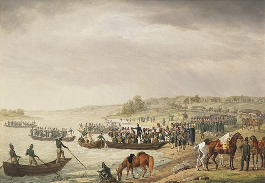 Italian Corp of Eugene Beauharnais Crossing the Niemen