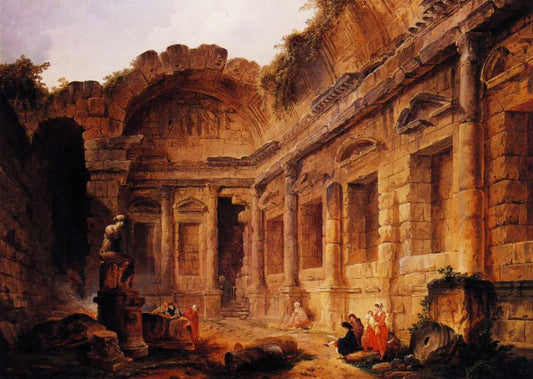 Interior of the Temple of Diana at Nimes