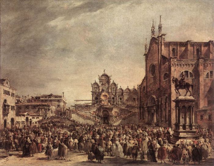 Pope Pius VI Blessing the People on Campo Santi Giovanni e Paolo