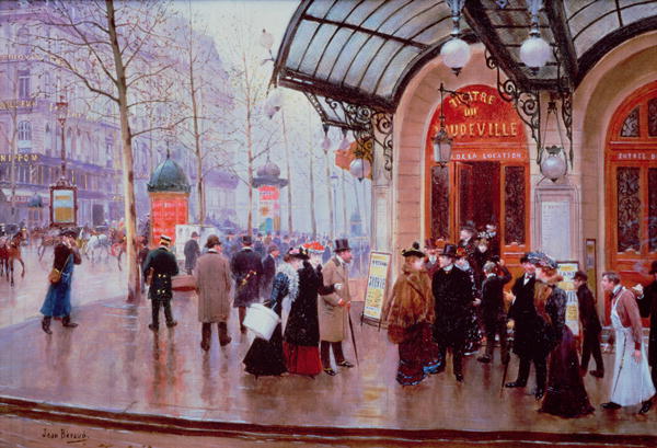 Outside the Vaudeville Theatre Paris