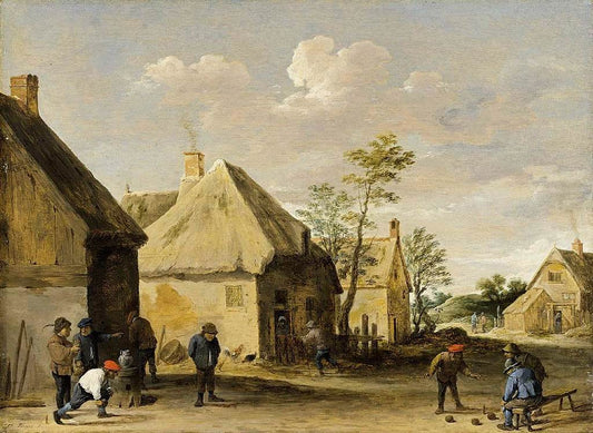 Peasants Bowling in a Village Street