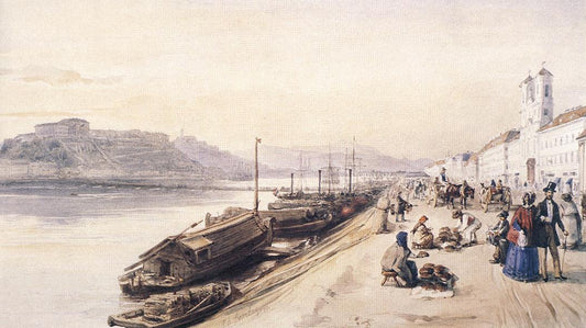 Quay of the Danube with Greek Church