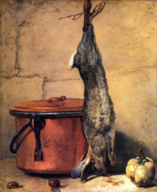 Rabbit with Copper Cauldron and Quince