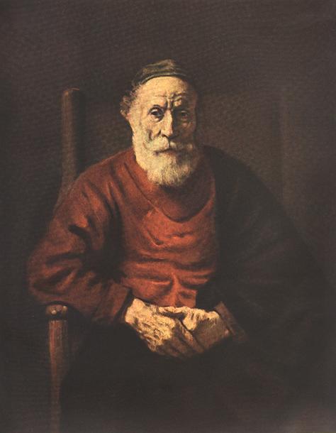 Portrait of an Old Man in Red 1652 to 54