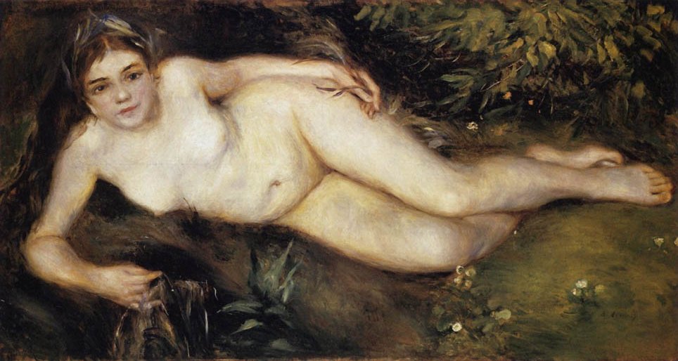 A Nymph by a Stream