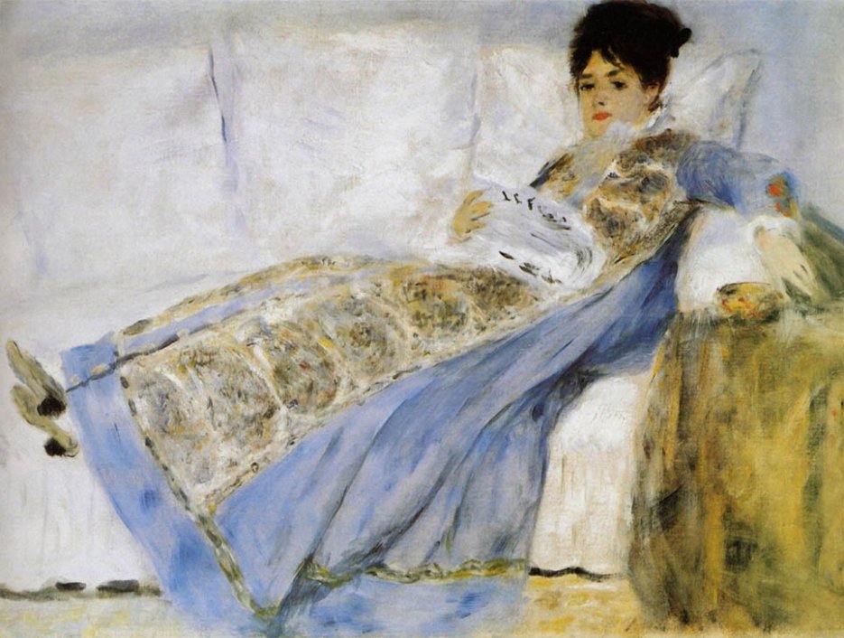 Madame Monet on a Sofa