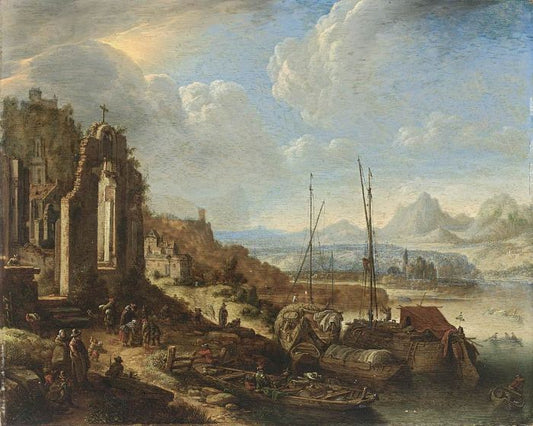 Rhenish River Landscape Capriccio