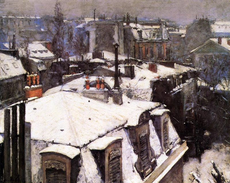 Rooftops Under Snow