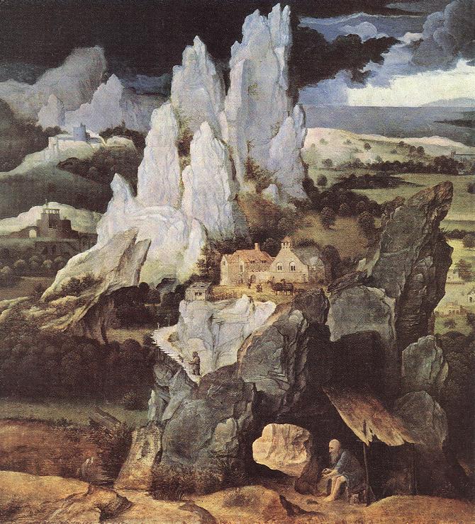 Saint Jerome in Rocky Landscape