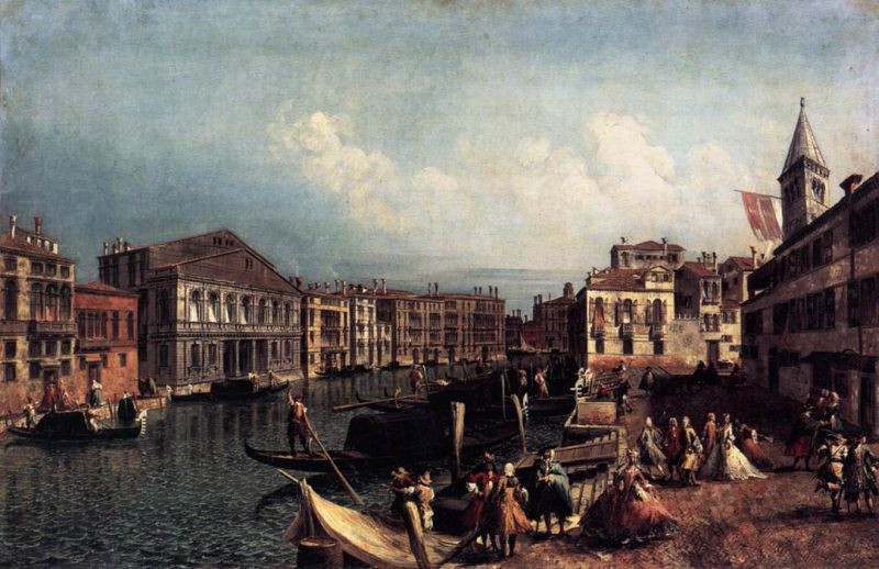 The Grand Canal with the Ca' Rezzonico and the Campo San Samuele