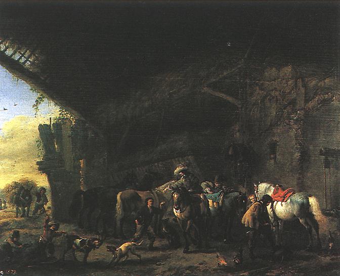 Scene In Front Of An Inn