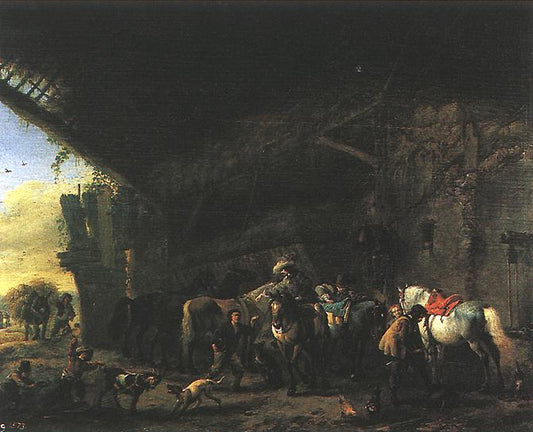 Scene In Front Of An Inn