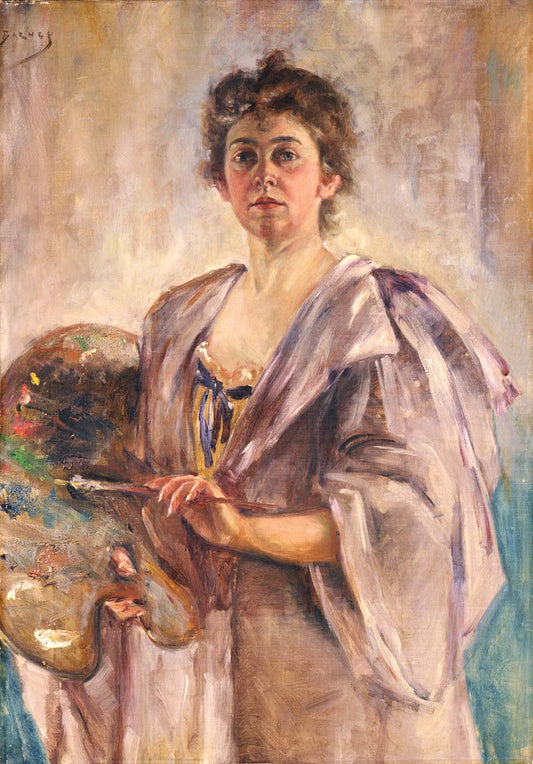 Self-Portrait in Painting Robe