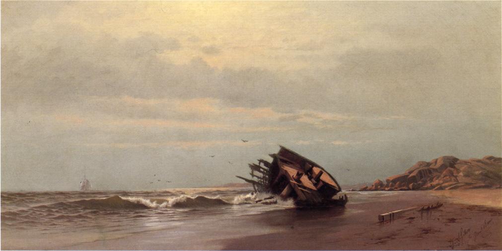 Shipwreck on a Sandy Beach