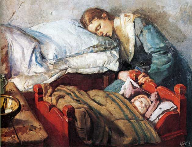 Sleeping Mother with Child