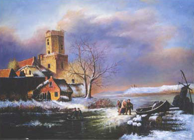 Snowscape Paintings N027