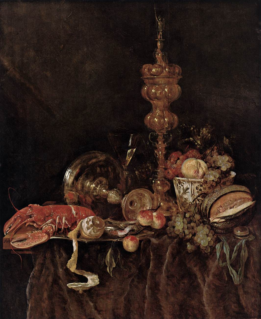 Still-Life with Lobster and Fruit