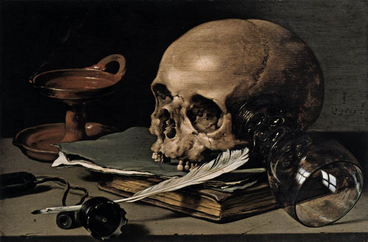 Still Life with a Skull and Writing Quill