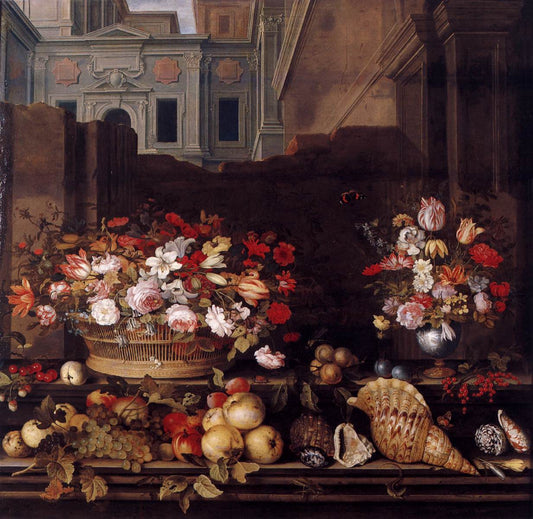 Still Life with Flowers, Fruit, and Shells 1640