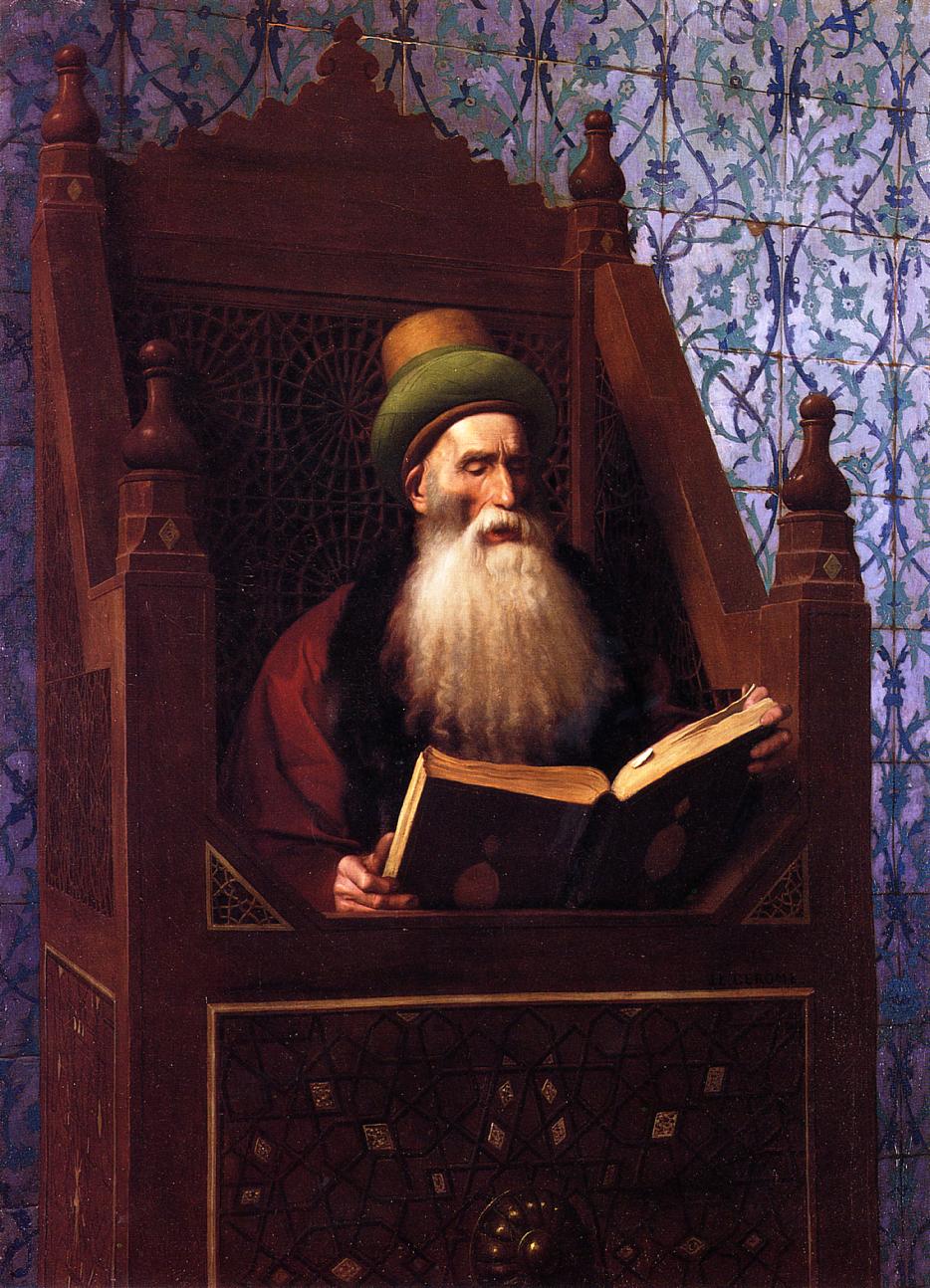 Mufti Reading in His Prayer Stool