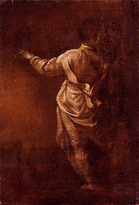 Study Of A Young Boy Seen From Behind