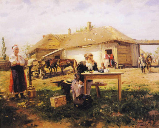 Teacher Visiting a Village