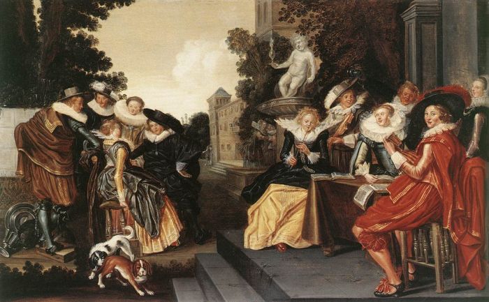 Music-Making Company on a Terrace