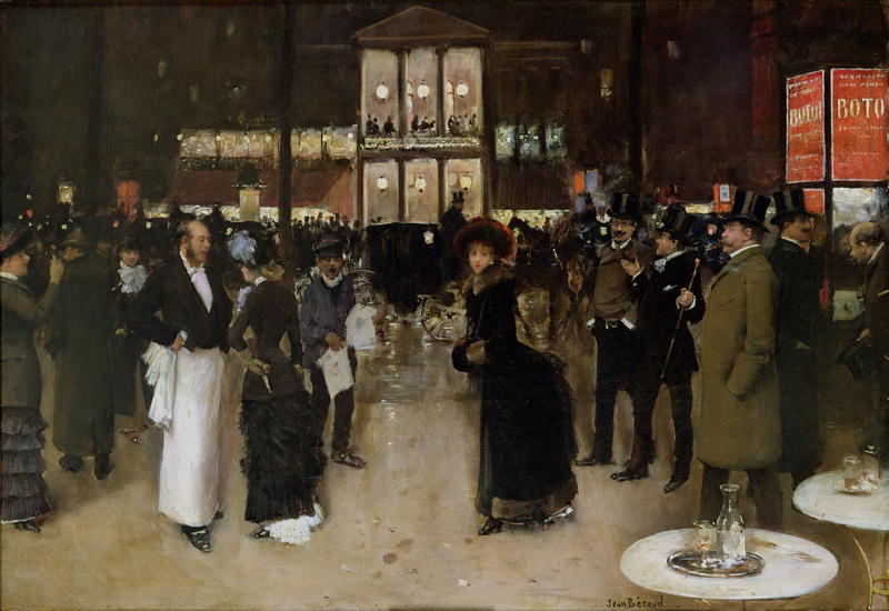 The Boulevard at Night in front of the Theatre des Varietes 1883