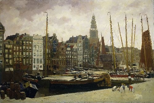 The Damrak in Amsterdam