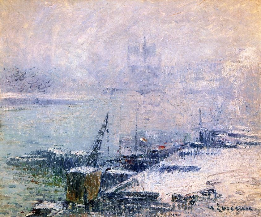 The Pont Henri IV - Notre Dame de Paris in the Snow