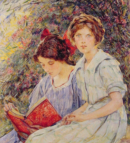 Two Girls Reading