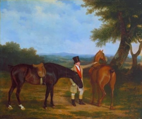 Two Hunters with a Groom