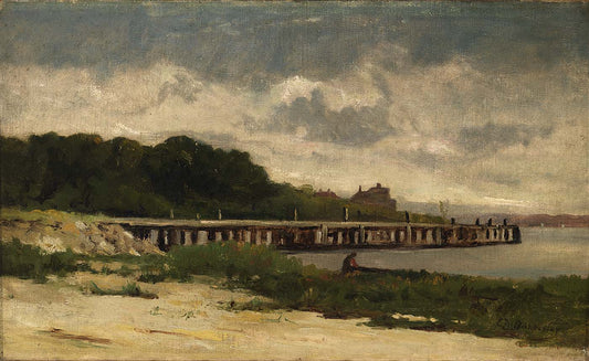 Untitled (landscape with pier)