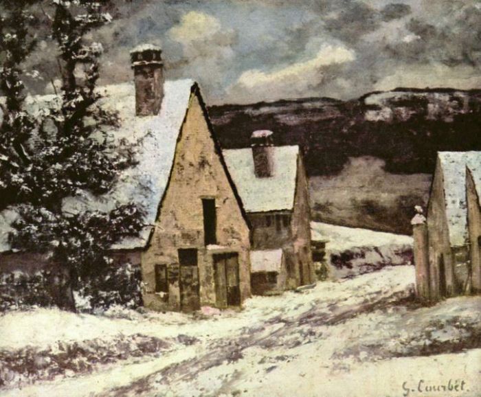 Village Road In Winter